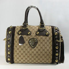 Gucci 'babouska' Large Boston Bag Brown