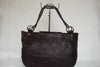 Chanel Bow Tote Lambskin Bag Dark Brown