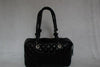 Chanel Bowling Lambskin Bag Black and White