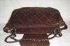 Chanel Bow Tote Lambskin Bag Dark Brown